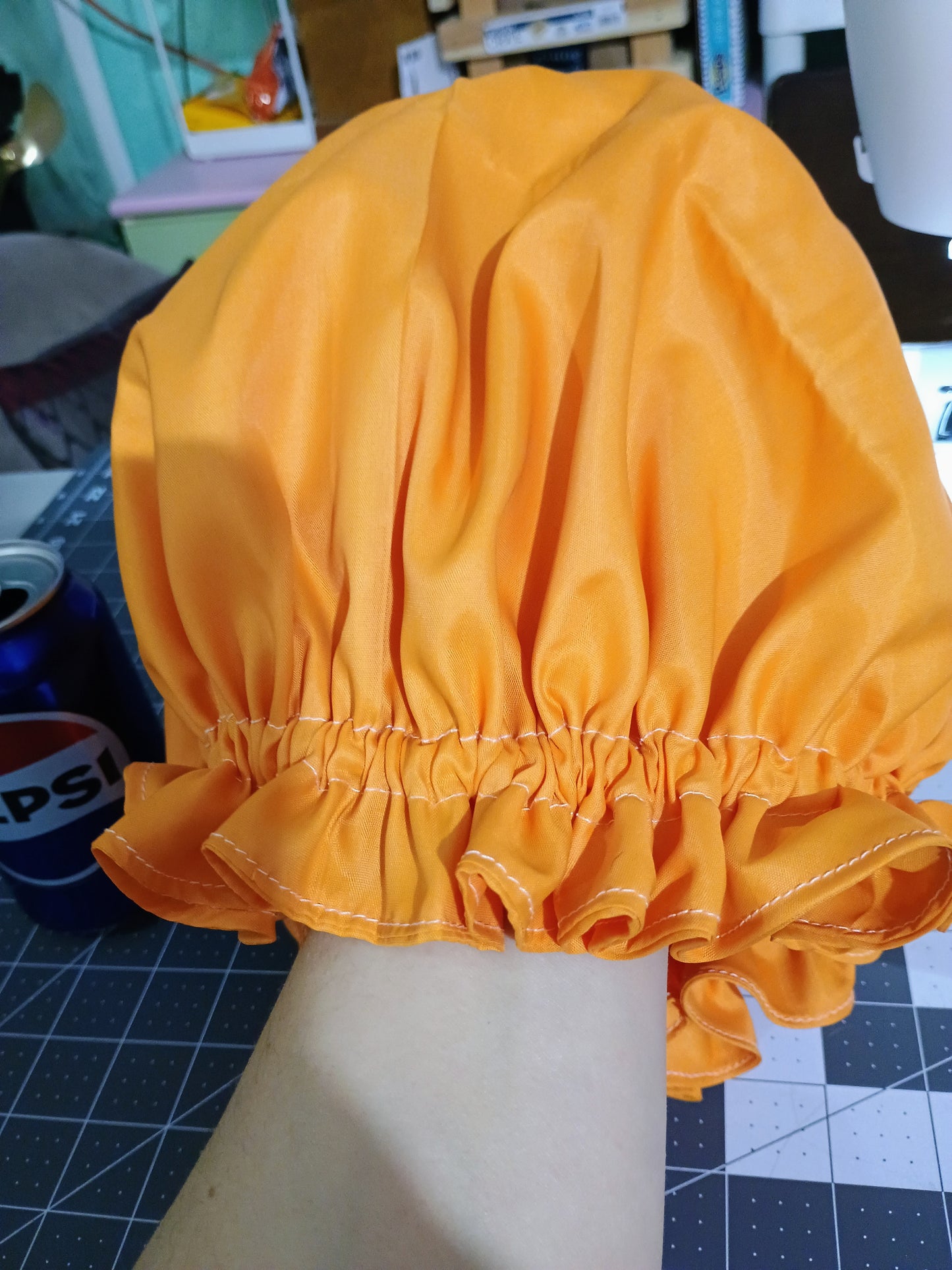 Ruffled Reversible Satin Hair Bonnet